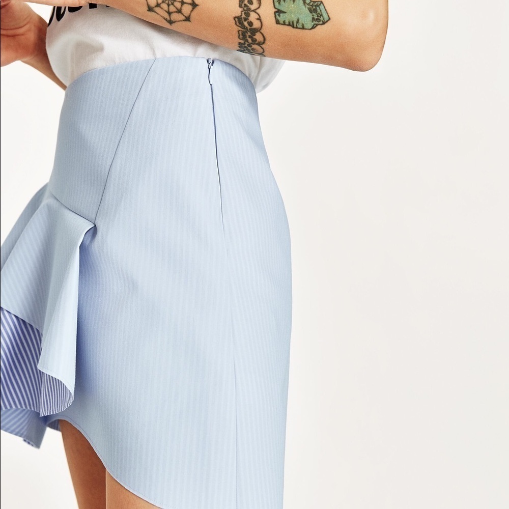 [Zara] Fun Ruffle Striped Mini Skirt - Picture 7 of 7